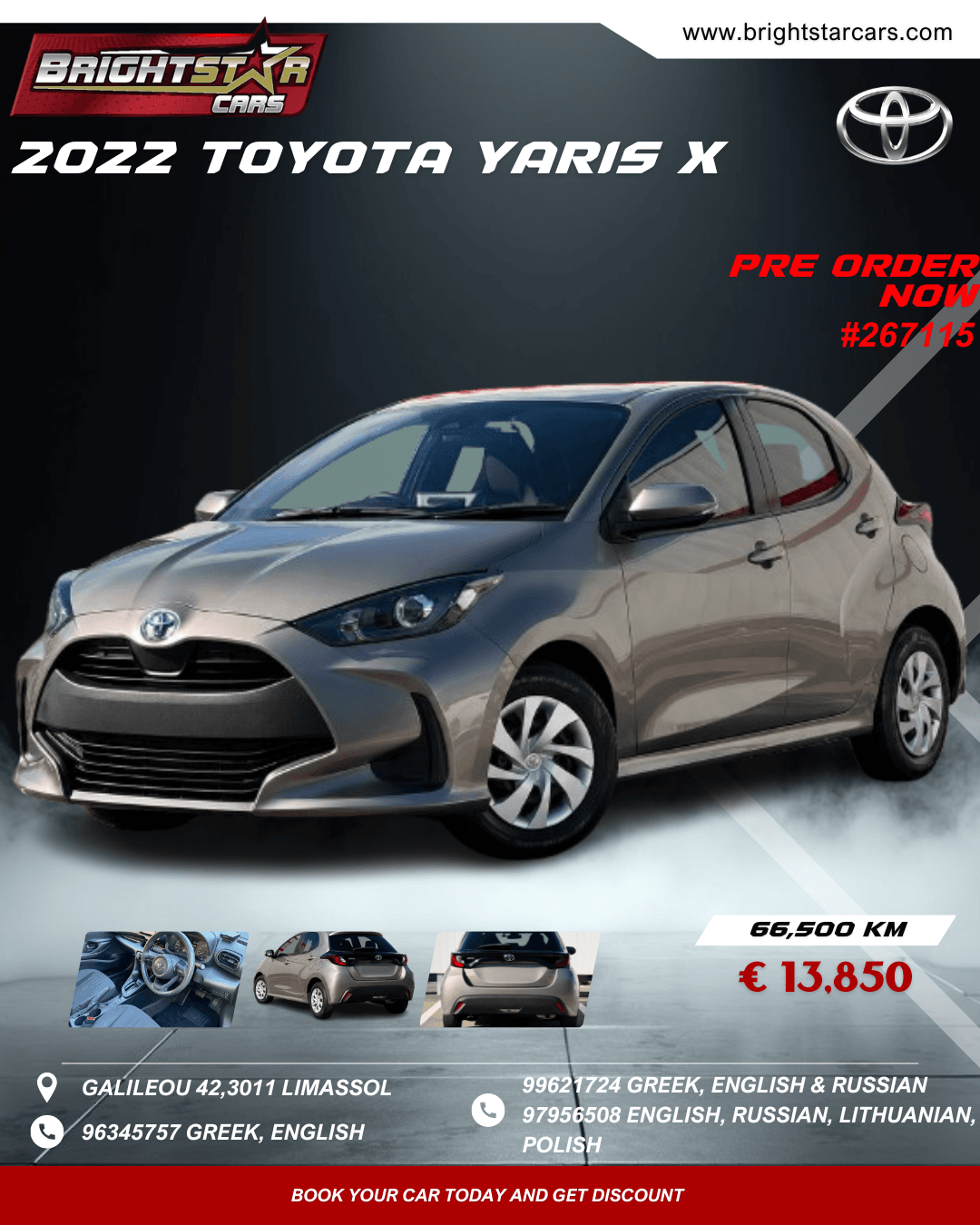 2022 TOYOTA YARIS X #267115